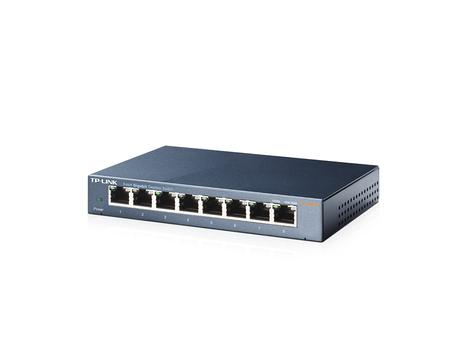 TP-LINK 8-port Desktop Gigabit Switch 8 10/ 100/ 1000M RJ45 ports steel case (TL-SG108 V3)