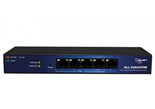 ALLNET ALL-SG8245PM / managed 5 Port Gigabit Switch, 4x PoE (ALL-SG8245PM)