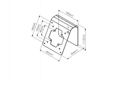 VOGELS PTA3103 vegg-/ bordstativ Tablock For PTS Tablock kabinett, PTS 1213/ 1214/ 1223/ 1225/ 2010 (PTA3103)