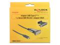DELOCK Adapter USB Type-C™ > 1 x Serial DB9 RS-232 + Adapter DB25 (62904)