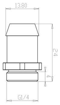 XSPC Steckanschluss G1/4 Zoll auf 13mm ID - matt-schwarz (5060175588494)