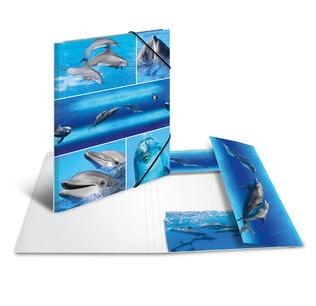 HERMA Elasticated folder A4 cardboard dolphins (19213*3)