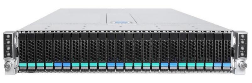 INTEL Server Chassis H2224XXLR3 - Rack-mountable - 2U - up to 4 blades - SATA/ SAS/ PCI Express - hot-swap - power supply - hot-plug (H2224XXLR3)