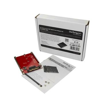 StarTech M.2 to U.2 Adapter - For M.2 PCIe NVMe SSDs - PCIe M.2 Drive to U.2 (SFF-8639) Host Adapter - M2 SSD Converter (U2M2E125) - Grensesnittsadapter - M.2 - M.2 Card - U.2 - rød (U2M2E125)