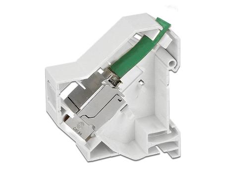 DELOCK Keystone Mounting for DIN rail 180Â° (86414)