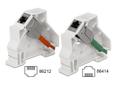 DELOCK Keystone Mounting for DIN rail 180Â° (86414)