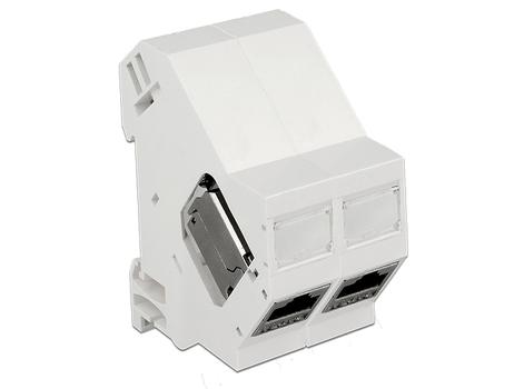 DELOCK Keystone Mounting for DIN rail 180Â° (86414)