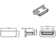DELOCK Dust Cover for HDMI mini-C female without grip 10 pieces black (64028)