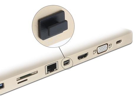 DELOCK Dust Cover for mini DisplayPort female grip 10 pieces black (64026)