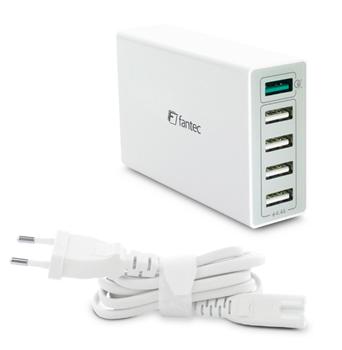 FANTEC QUICK CHARGE 3.0 40W 1X USB 3.0/ 4X USB 2.0 WHITE ACCS (1954)
