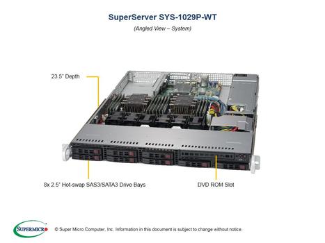 SUPERMICRO Superserver 1029P-Wt Intel  (SYS-1029P-WT)