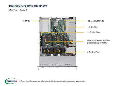 SUPERMICRO Superserver 1029P-Wt Intel  (SYS-1029P-WT)