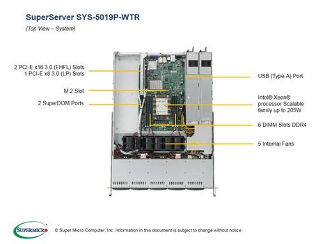 SUPERMICRO Superserver 5019P-Wtr Intel (SYS-5019P-WTR)