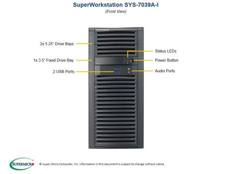 SUPERMICRO MTW BARE 2XPHI C621 4X3.5FIX 1200W 2TB SATA3 2XGBE 4PCIE IN (SYS-7039A-I)