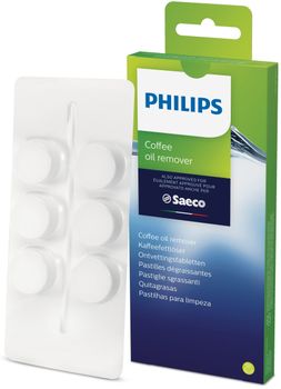 PHILIPS rengöringstabletter 6 Tabletter som avlägsnar kaffeolja (CA6704/10 $DEL)