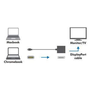 LOGILINK USB-C 3.1 auf DisplayPort Adapter, 4K x 2K (60 Hz) (UA0246A)