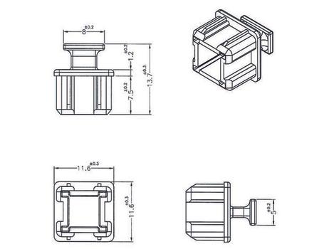 DELOCK Dust Cover for Mini SAS HD SFF 8644 female 10 pieces black (64012)