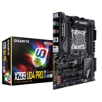 GIGABYTE X299 UD4 PRO S2066 X299 ATX ATX GLN+U3.1+M2 SATA 6GB/S DDR4  IN CPNT (X299 UD4 PRO)