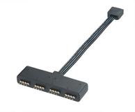 AKASA RGB LED-splitter - 4-pin intern strøm til 4-pin intern strøm - 10 cm (AK-CBLD02-10BK)
