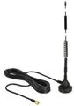 DELOCK LTE Antenna SMA plug 5 dBi fixed omnidirectional with magnetic base and connection cable (RG-174, 3 m) outdoor black