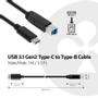 CLUB 3D Kabel USB 3.1 Typ C > USB Typ B 1,0m St/St (CAC-1524)