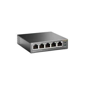 TP-LINK 5-Port 10/ 100Mbps Desktop Switch with 4-Port PoE 5 10/ 100Mbps RJ45 ports including 4 PoE ports 58W PoE Power sup. steel case (TL-SF1005P)