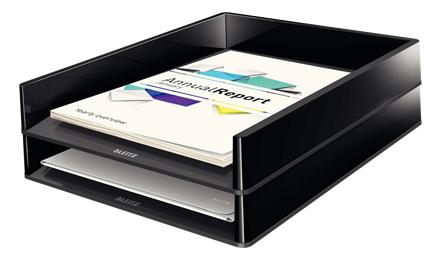 LEITZ Brevbakke Dual tofarvet sort (53610095*4)