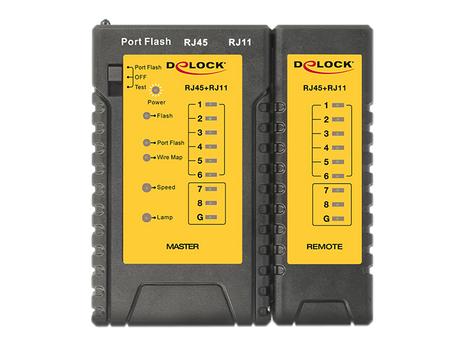 DELOCK Cable Tester RJ45 / RJ12 + Portfinder (86407)