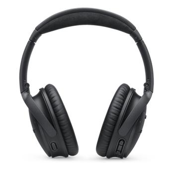 Bose QuietComfort 35 II - Hodetelefoner med mikrofon - full størrelse - Bluetooth - trådløs - NFC - aktiv støydemping - 3,5 mm jakk - lydisolerende - svart (789564-0010)