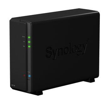 SYNOLOGY Disk Station DS118 - NAS server - 1 bays - SATA 6Gb/s - RAM 1 GB - Gigabit Ethernet - iSCSI support (DS118 $DEL)