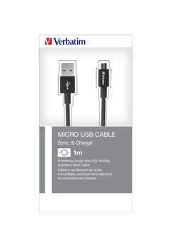 VERBATIM MIRCO B USB CABLE SYNC&CHARGE 100CM BLACK ACCS (48863)