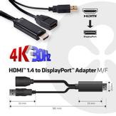 Club 3D CAC-2330 - video adapter - DisplayPort / HDMI - 18 cm (CAC-2330)