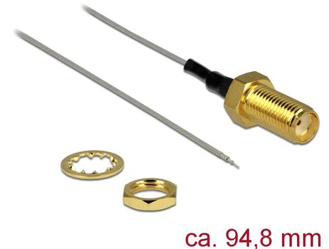 DELOCK Antenna Cable, SMA to open end tinned, gray (89600)