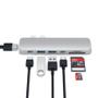 SATECHI PRO Hub 4K Docking (silver) USB-C Power Pass-through,  1xHDMI, 1xUSB-C, 2xUSB-A, SD, microSD, Thunderbolt 3 (ST-CMBPS)