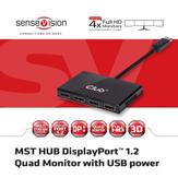 Club 3D SenseVision Multi Stream Transport (MST) Hub CSV-6400 - video/ lyd-splitter - 4 porter (CSV-6400)