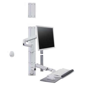 Ergotron LX Wall Mount System monteringssett - Patented Constant Force Technology - for LCD-skjerm / tastatur / mus - hvit (45-551-216)