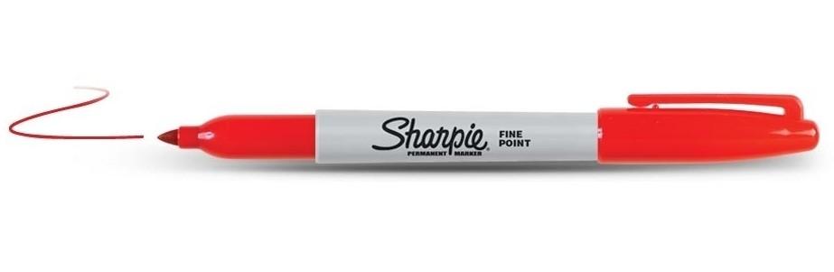 SHARPIE Marker fine bullet tip red (S0810940*12)
