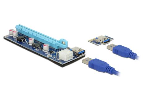 DELOCK Riser Card PCI Express x1 > x16 with 60 cm USB cable (41426)