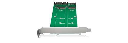 ICY BOX IB-CVB512-S,  M.2 SATA to 2xSATA Converter board M.2 SATA to 2x SATA with PCI bracket or attachment (IB-CVB512-S)