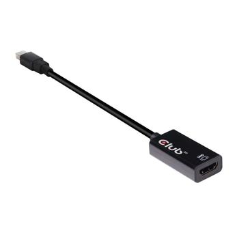 CLUB 3D MINI DISPLAY PORT 1.4 MALE TO HDMI 2.0a FEMALE 4K 60HZ UHD/ 3D ACTIVE ADAPTER - HDR SUPPORT (CAC-1180)