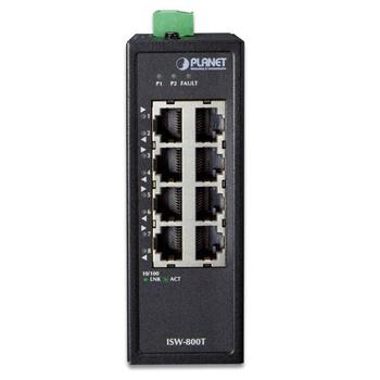 PLANET Industrial 8-Port 10/100TX Compact Ethernet Switch (ISW-800T)