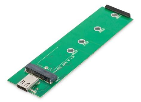 DIGITUS USB Type-C 3.1 External SSD Enclosure M.2 (NGFF) B-Key, alu housing, black, chipset: JMS580 - EOL (DA-71115)