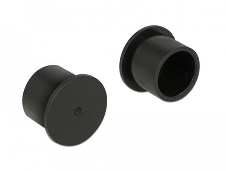 DELOCK Dust Cover for F jack 10 pieces black (60165)