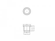 DELOCK Dust Cover for F jack 10 pieces black (60165)