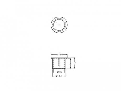 DELOCK Dust Cover for F jack 10 pieces black (60165)