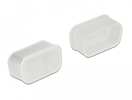DELOCK Dust Cover for VGA female 10 pieces transparent (60162)