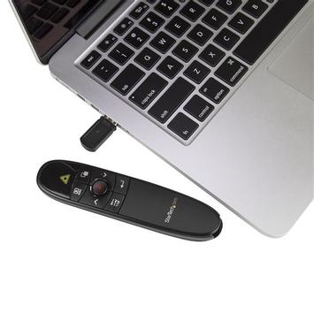 StarTech Wireless Presentation Remote with Red Laser Pointer - 90 ft. - PowerPoint Presentation Clicker for Mac & Windows (PRESREMOTE) presentasjonsfjernstyring (PRESREMOTE)