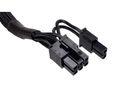 CORSAIR Type 4 Sleeved black PCI-E cable with pigtail connector and capacitors for Type 4 PSU