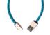 PlusUs Datakabel Micro USB 1m, Turquoise Handmade lade/synk kabel Micro USB