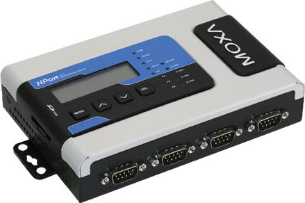 MOXA NPort serieportsserver,  SSL/SSH, 4xDB9ha, RS-232/ 422/ 485,  12-48V (NP6450)